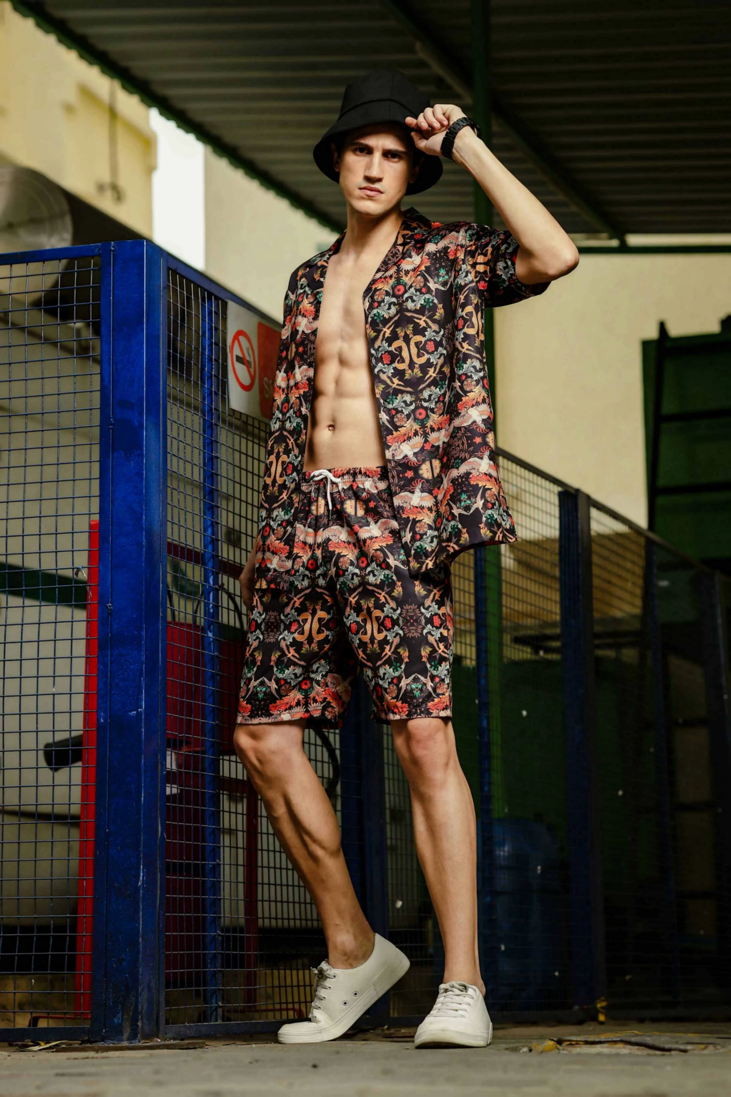 Black Abstract Printed  Co-ord Set