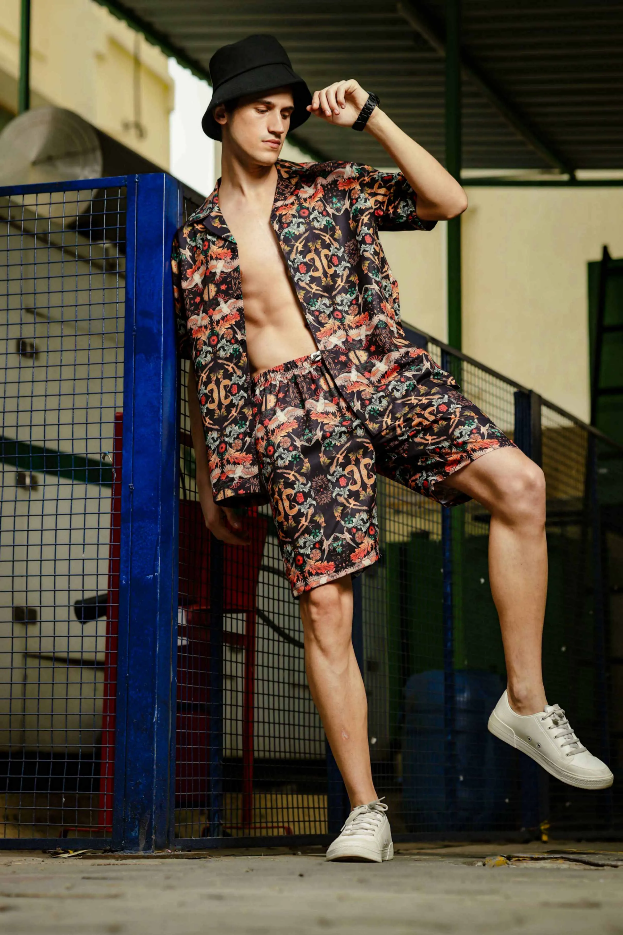 Black Abstract Printed  Co-ord Set