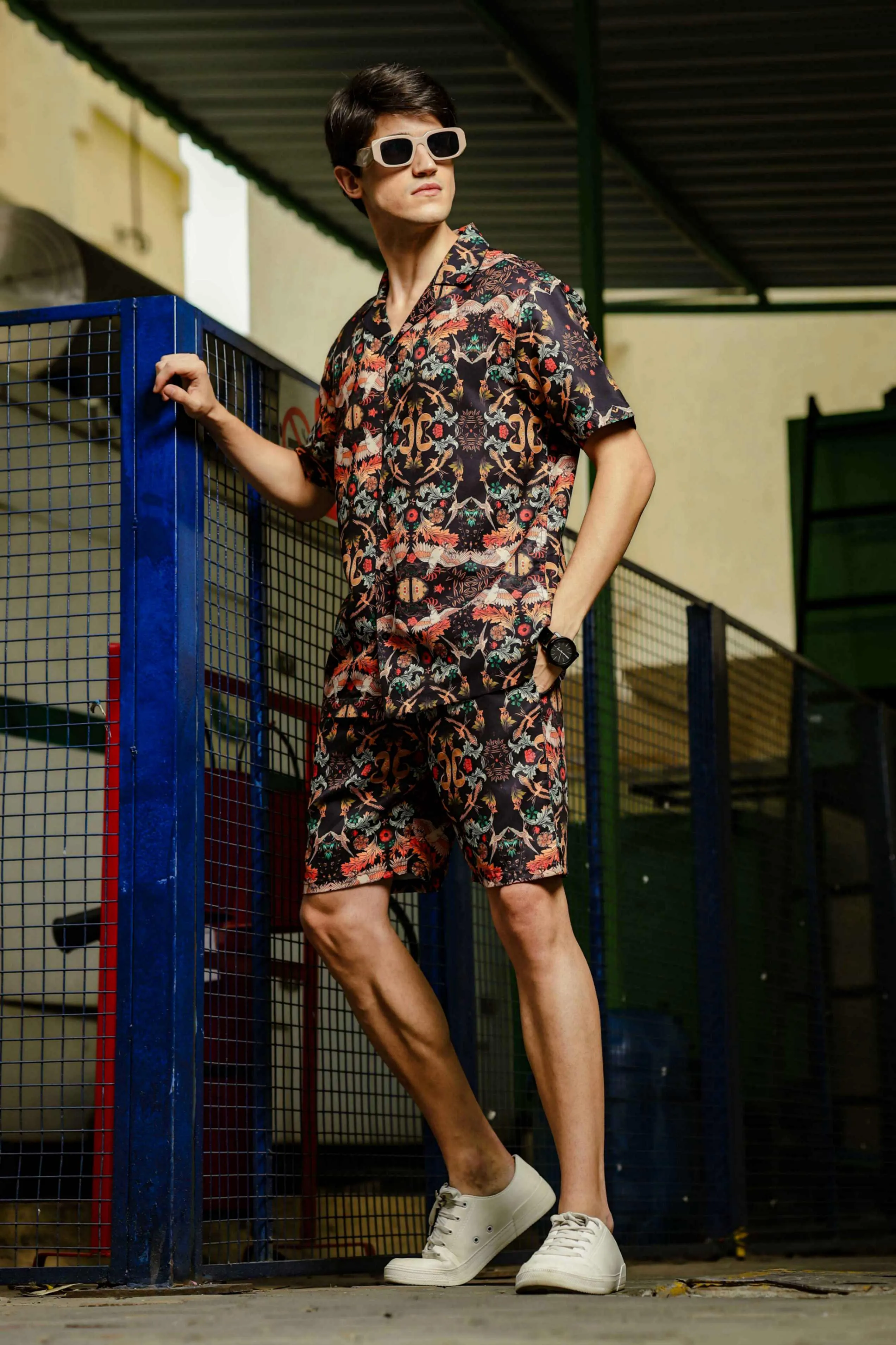 Black Abstract Printed  Co-ord Set