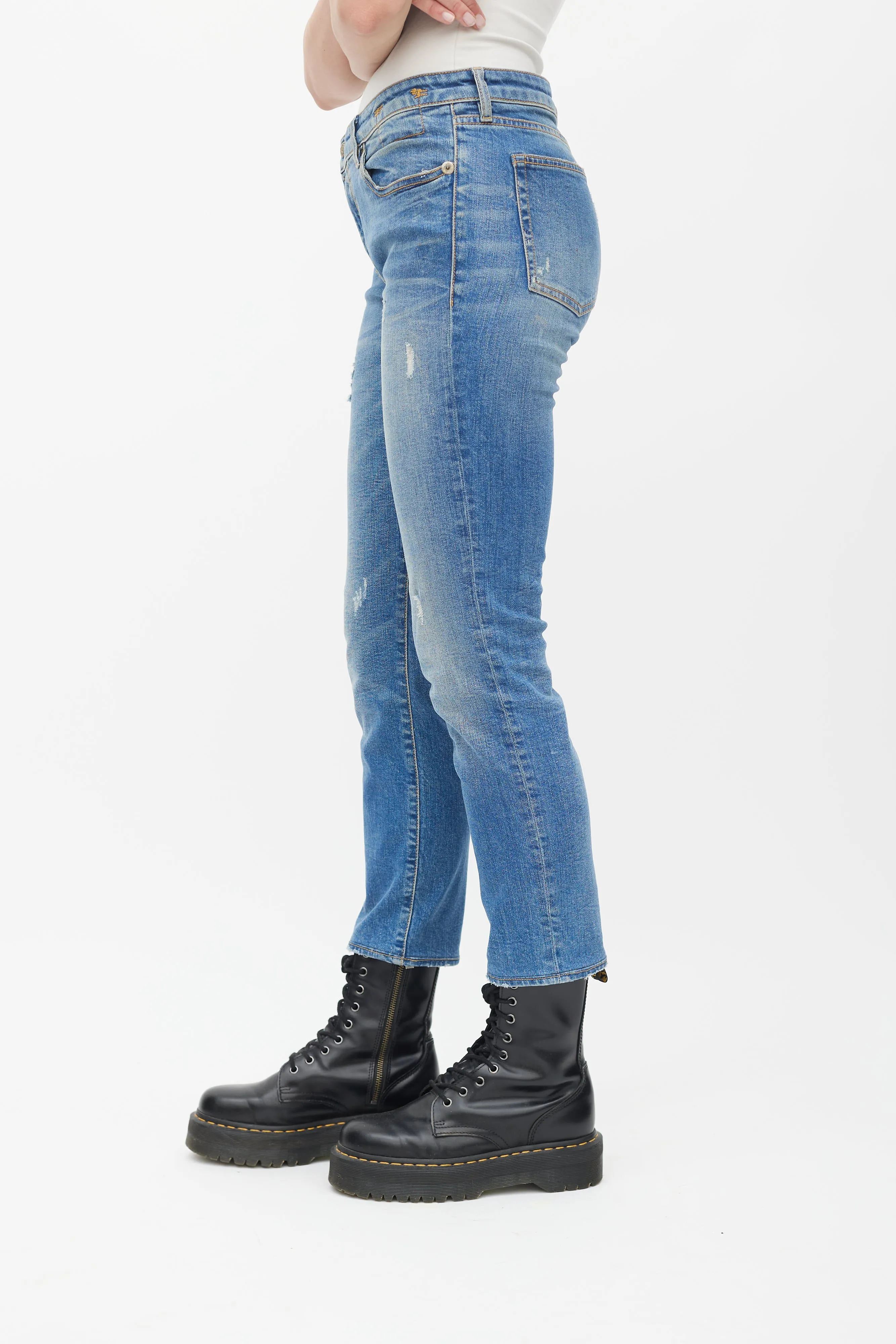 Blue Light Wash Kate Distressed Skinny Jeans