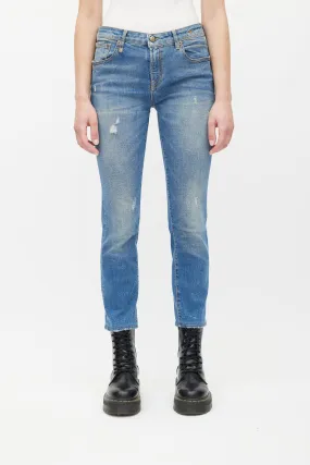 Blue Light Wash Kate Distressed Skinny Jeans