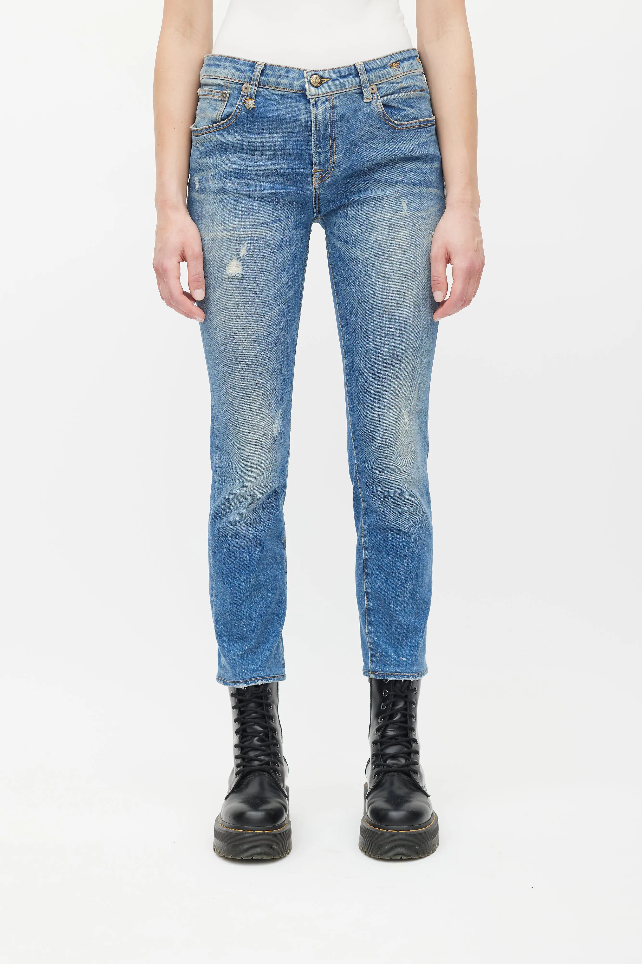 Blue Light Wash Kate Distressed Skinny Jeans