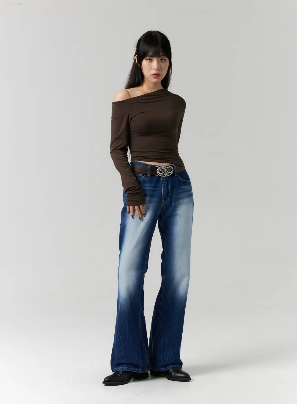 Blue Wash Bootcut Jeans CS312