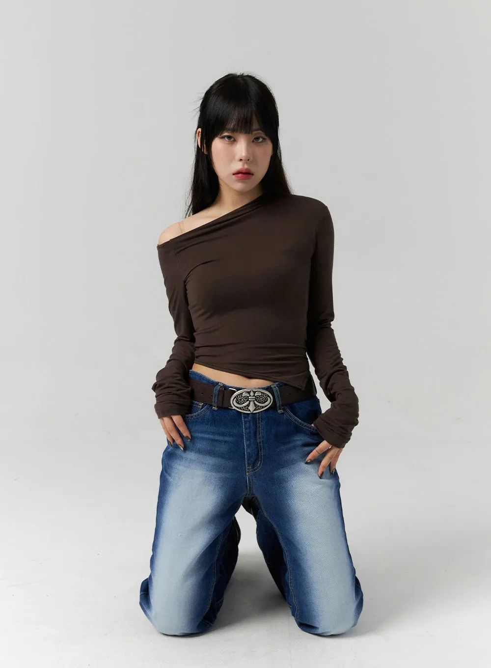 Blue Wash Bootcut Jeans CS312