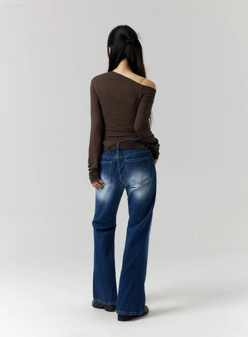 Blue Wash Bootcut Jeans CS312