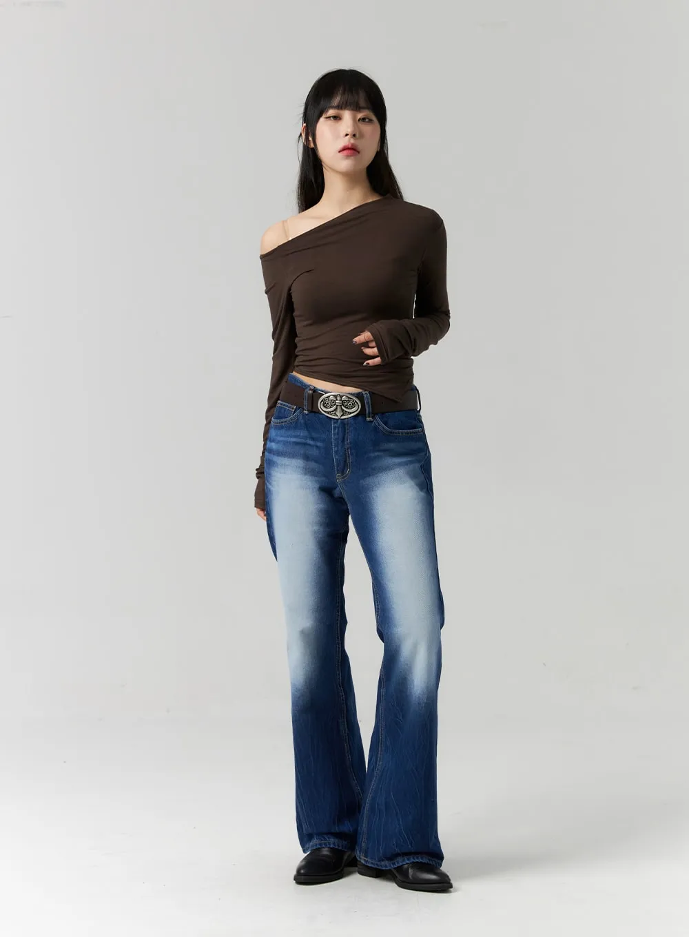 Blue Wash Bootcut Jeans CS312