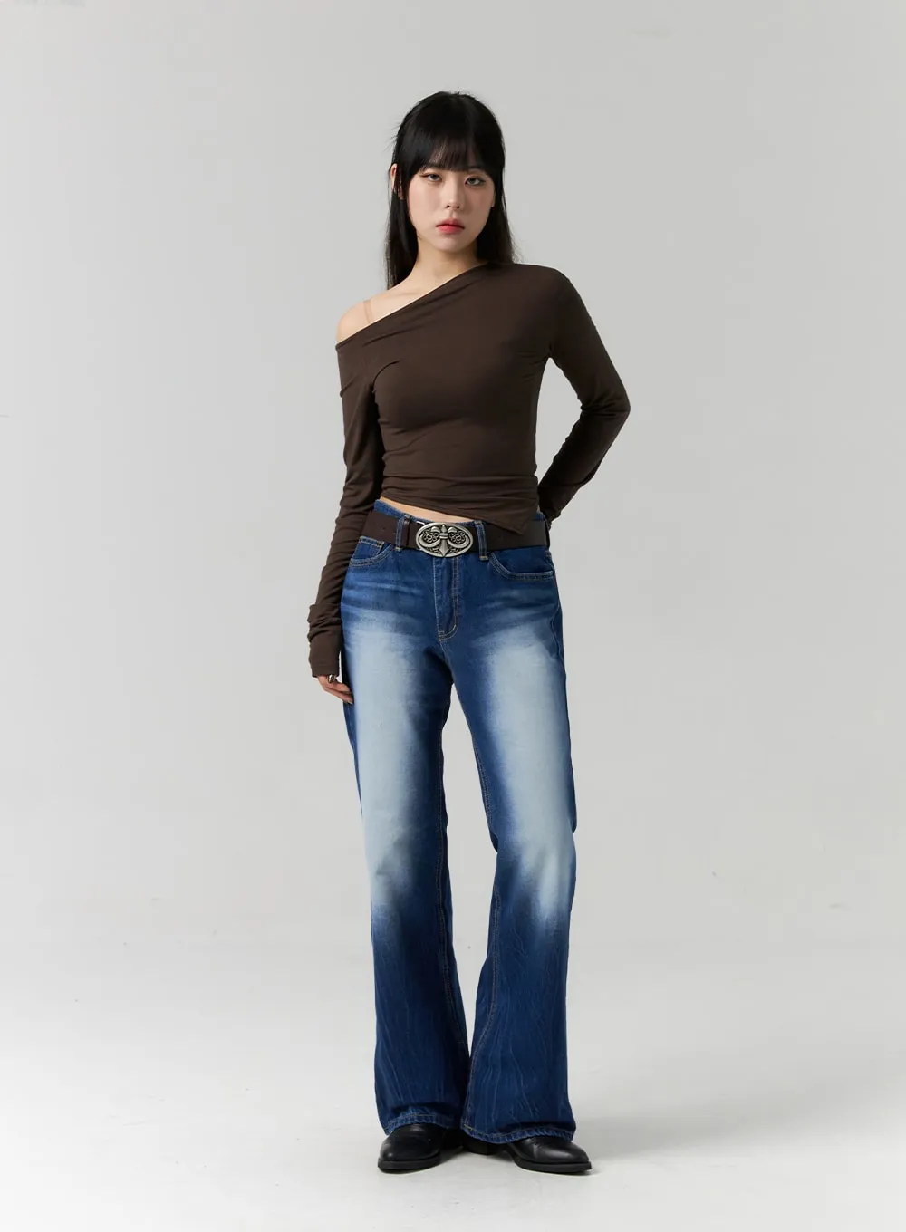 Blue Wash Bootcut Jeans CS312