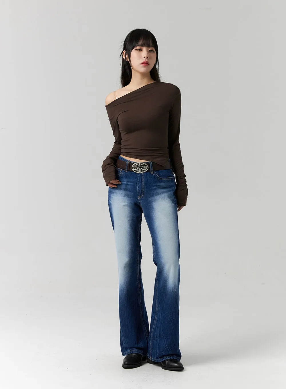 Blue Wash Bootcut Jeans CS312