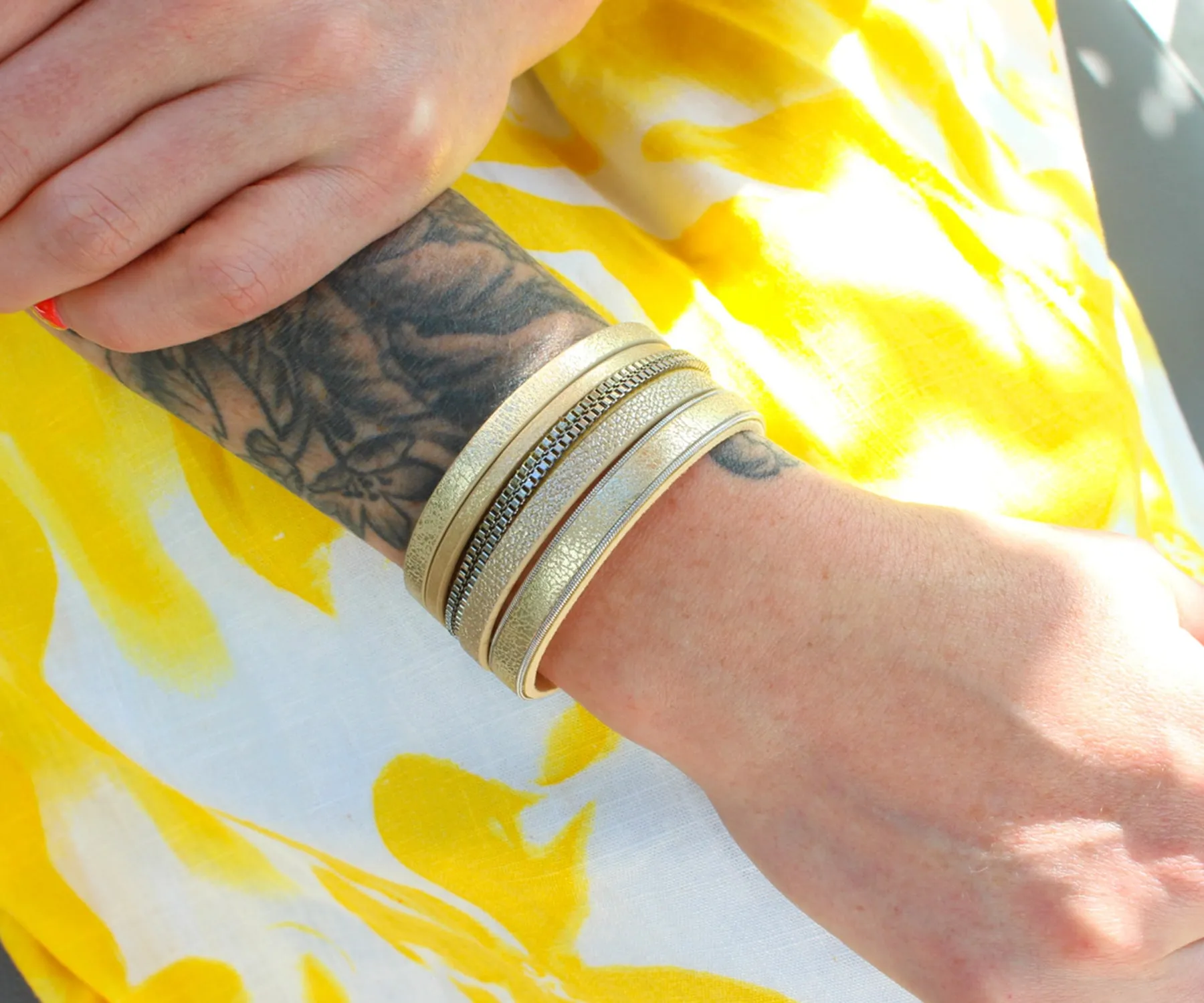 Casual Chains Matte Gold Bracelet