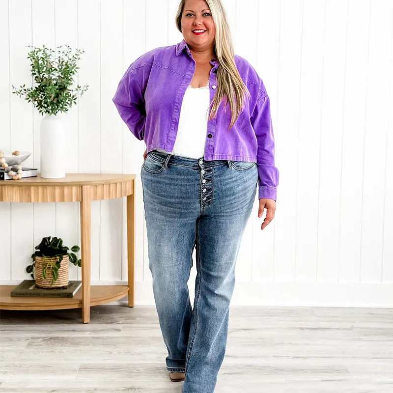 🎁Hot Sale 50% OFF👖Mid Rise Button Fly Bootcut Jeans
