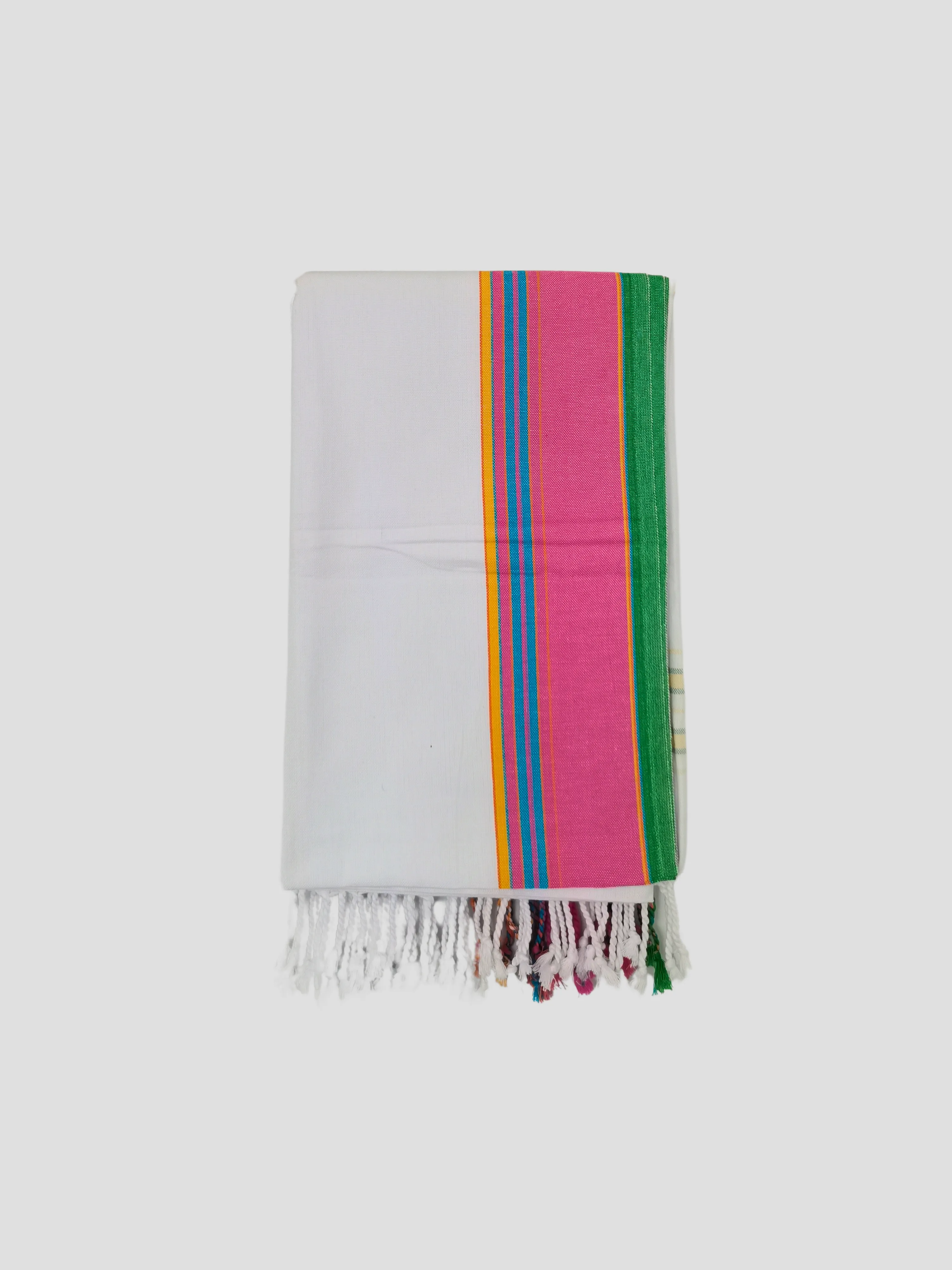 Kikoy Fabric Wrap in White Pink