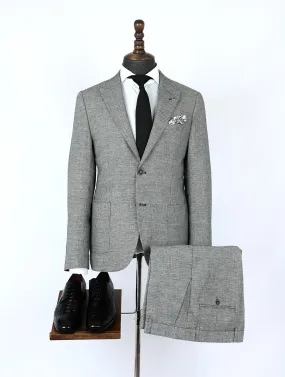 Lava Grey Pure Linen Men Summer Suit