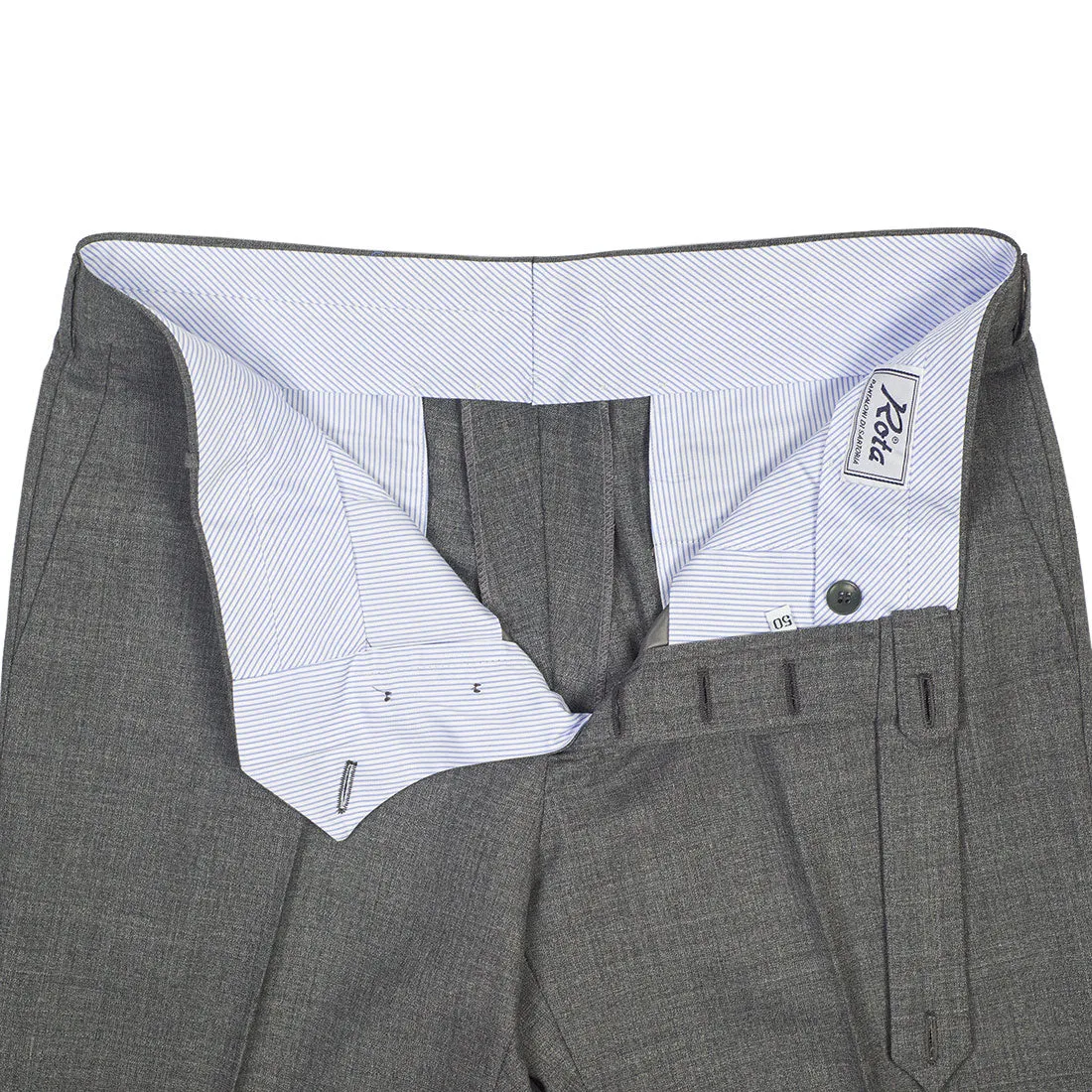 Lightweight "fresco" wool trousers, Medium grey (restock)