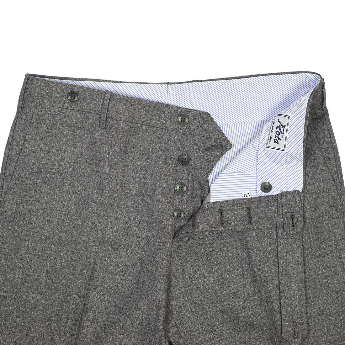 Lightweight "fresco" wool trousers, Medium grey (restock)