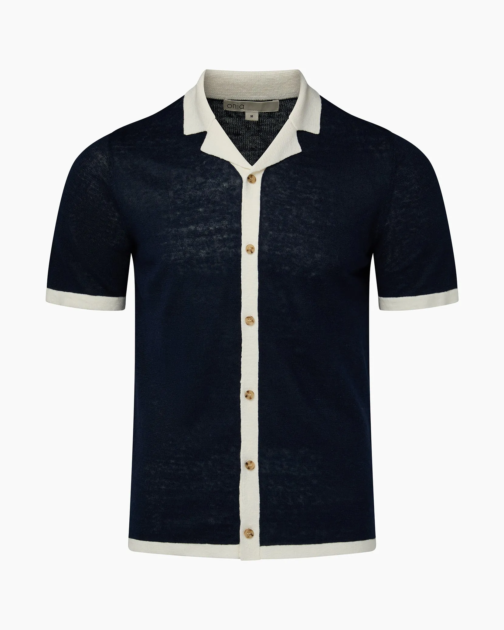 Linen Knit Camp Shirt