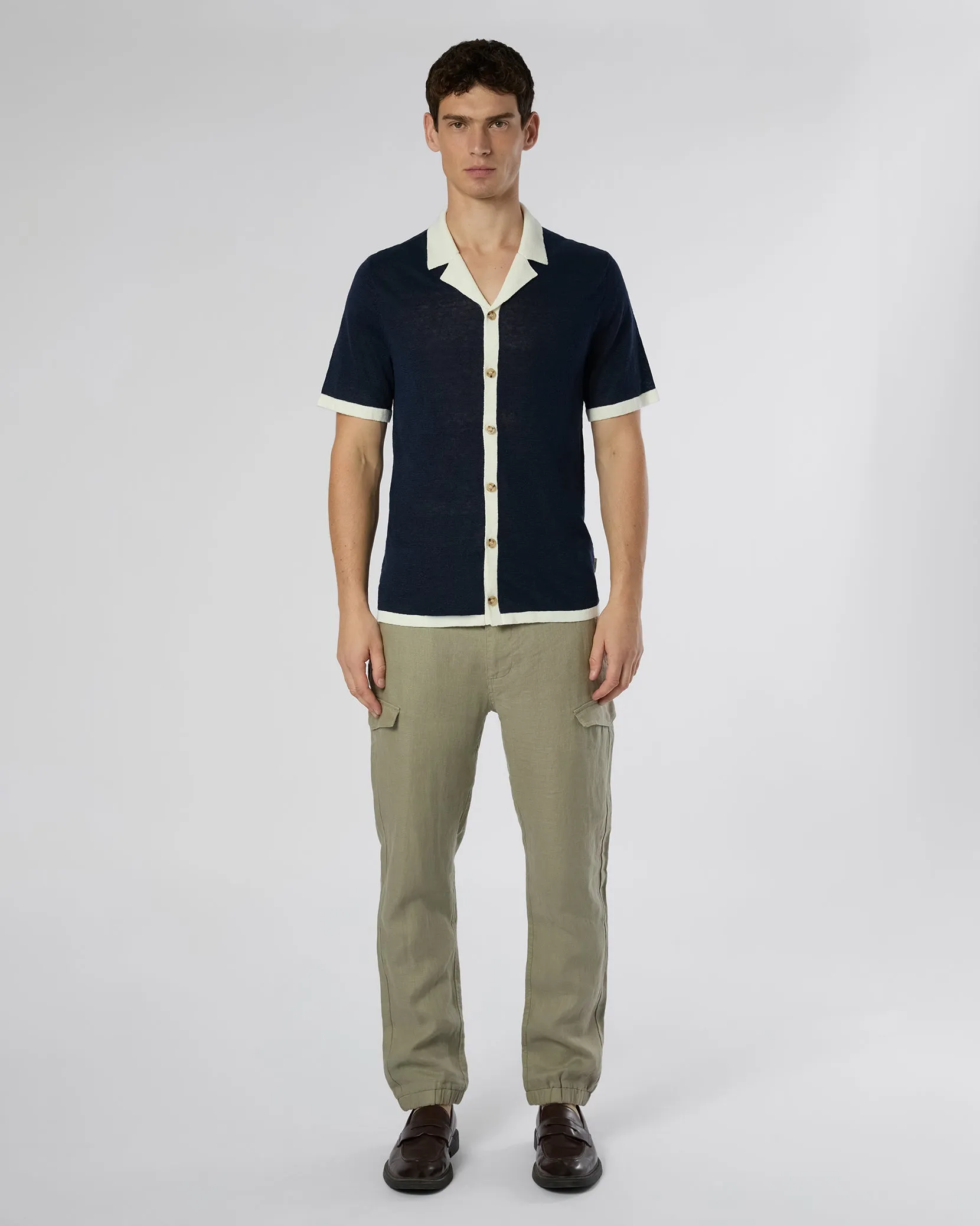 Linen Knit Camp Shirt
