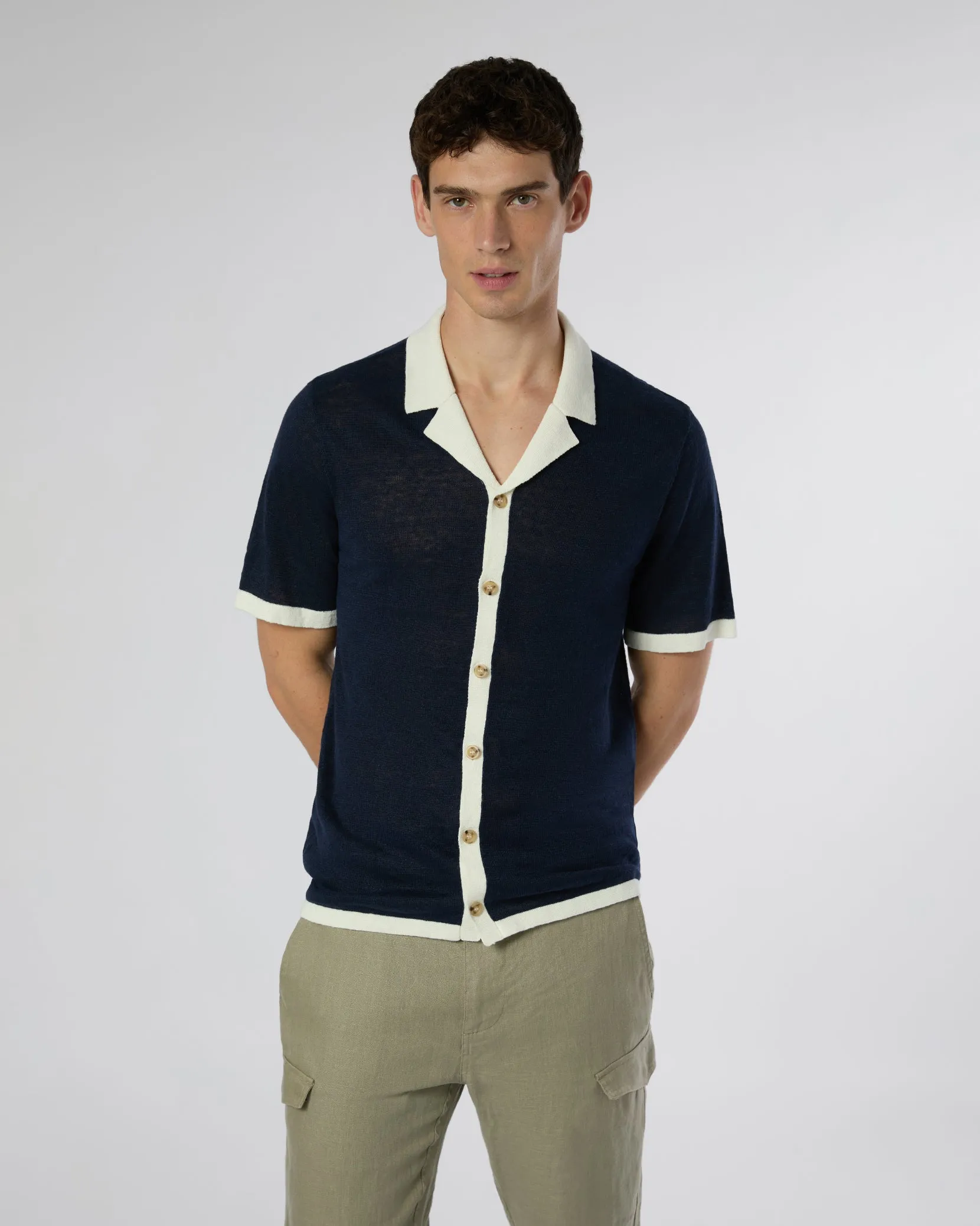 Linen Knit Camp Shirt