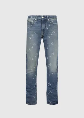 OFF-WHITE: DISTRESS JEANS [BLUE]