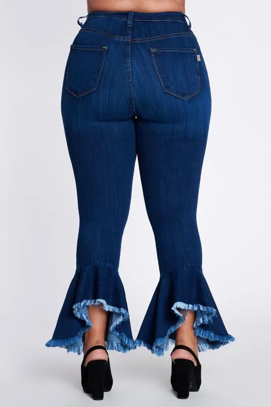 Pre-Order Ruffle Bell-Bottom Jeans