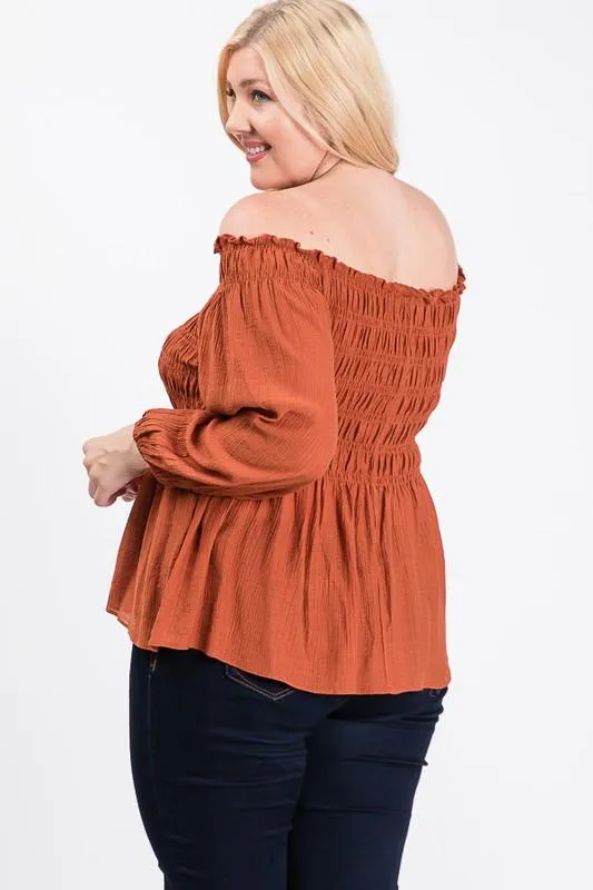Pre-Order Smocking Off-Shoulder Top