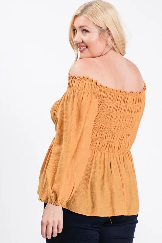 Pre-Order Smocking Off-Shoulder Top
