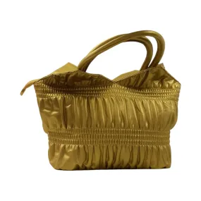 Ruched Satin Tote Bag