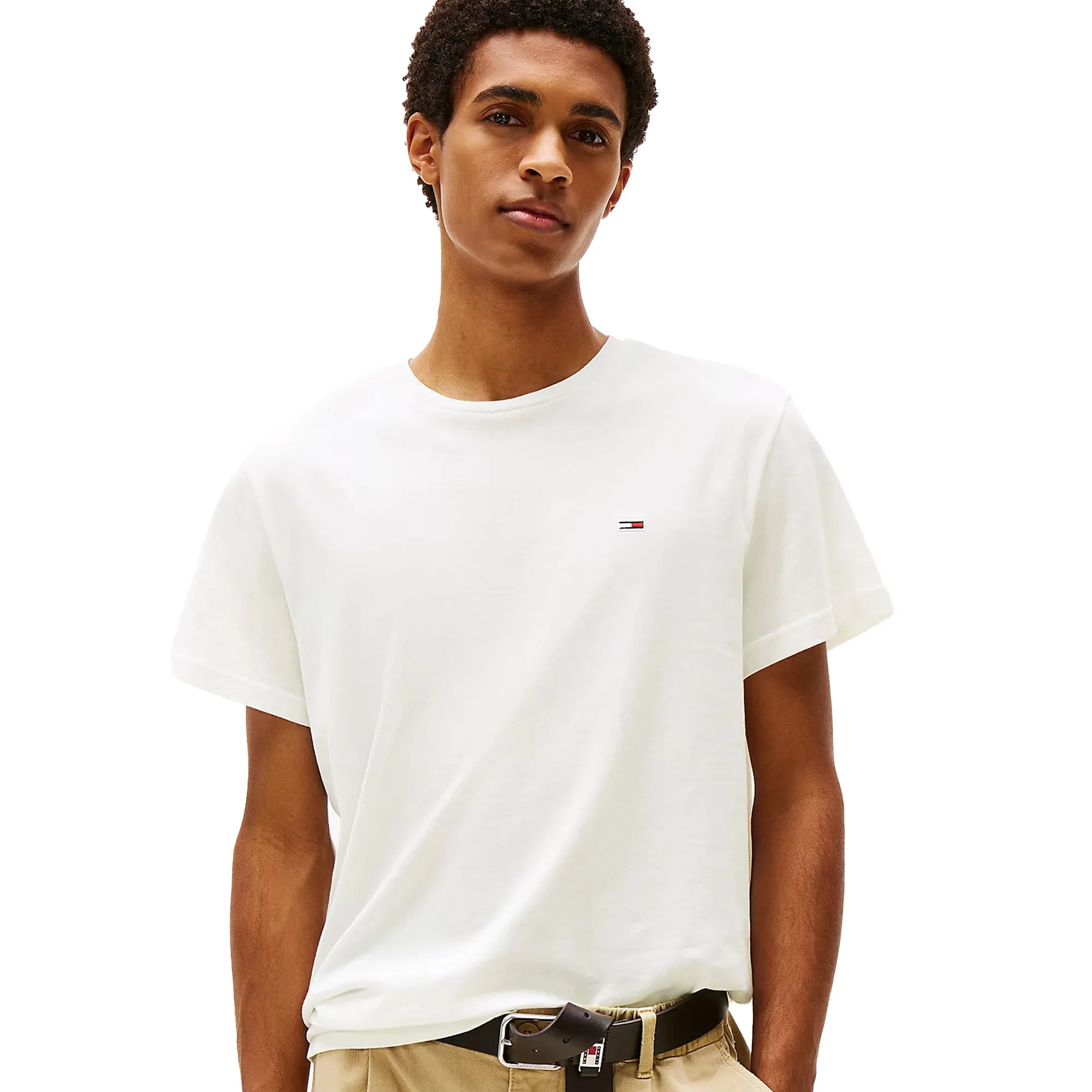 Tommy Jeans 2 Pack Slim T-Shirts Ecru/Dark Night Navy